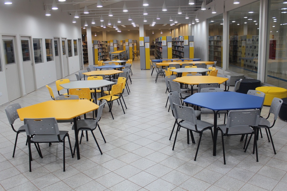 A biblioteca do Grupo Integrado é responsável pela hemeroteca. Na foto, unidade do campus que, em 2016, foi inteiramente modernizada